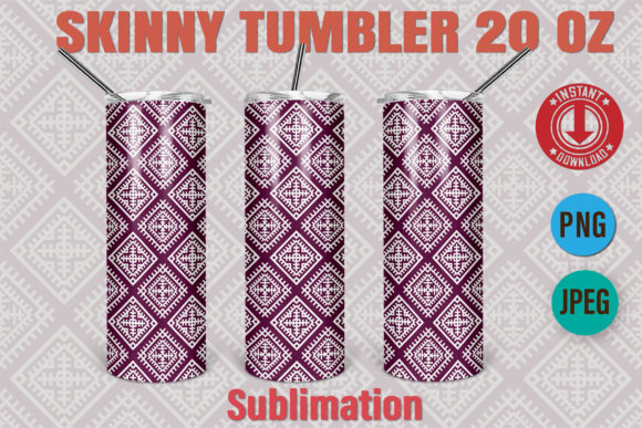 Download 20oz Skinny Tumbler Pattern Ethnic 178 - Tumbler pattern Collection