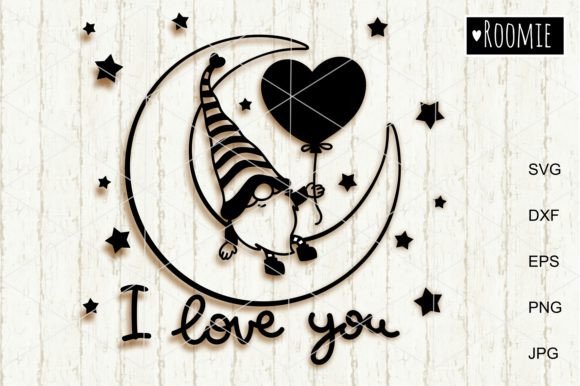 Download Valentine Gnome with Heart Balloon Svg - Balloon Collection