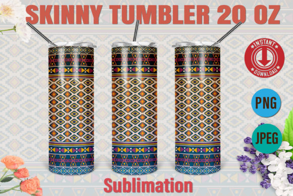 Download 20oz Skinny Tumbler Pattern Ethnic 89 - Tumbler pattern Collection