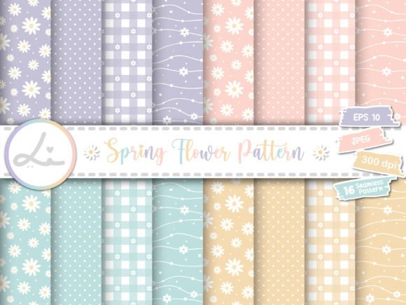 Download Cute Spring Flower Digital Papers - Flower Collection