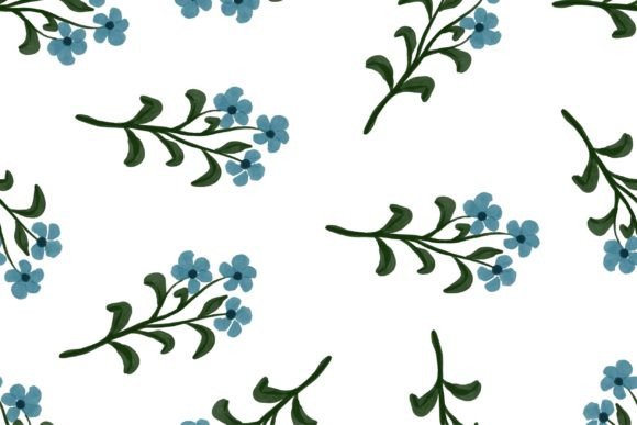 Download Blue Flower Seamless Pattern for Fabric - Flower Collection