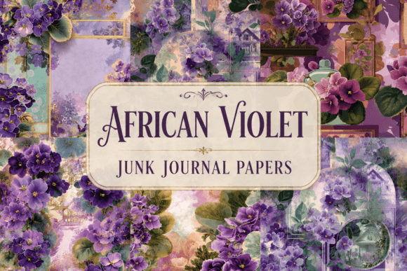 Download African Violet Junk Journal Papers - Journal papers Collection