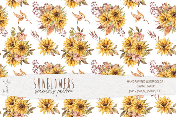 Download Sunflower Seamless Pattern for Fabric - Premium Bundle