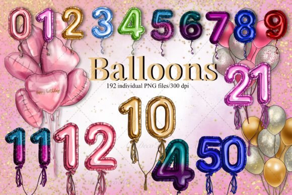Download Foil Balloons with Numbers, Foil Balloon - Balloon Collection