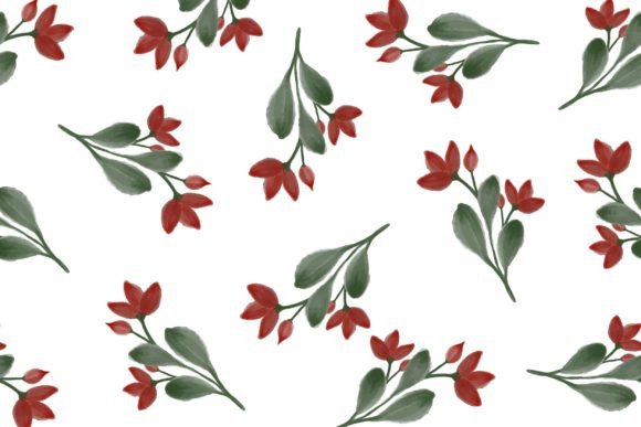 Download Red Flower Seamless Pattern for Fabric - Flower Collection