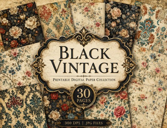 Download Vintage Rose Damask Journal Papers - Journal papers Collection