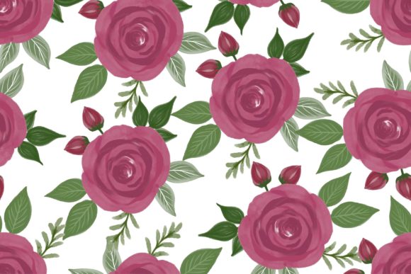 Download Red Roses Seamless Pattern for Fabric - Premium Bundle
