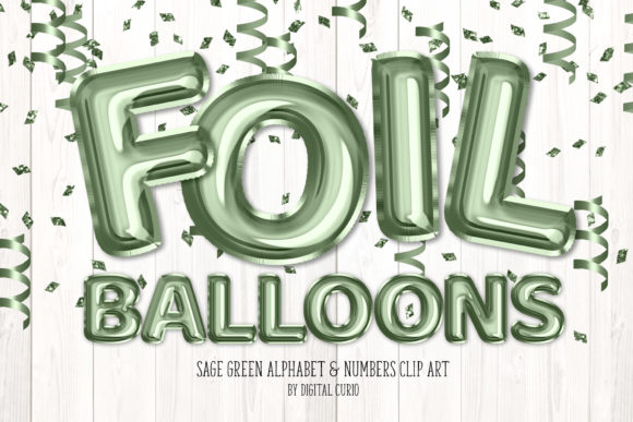 Download Sage Green Foil Balloon Alphabet - Balloon Collection